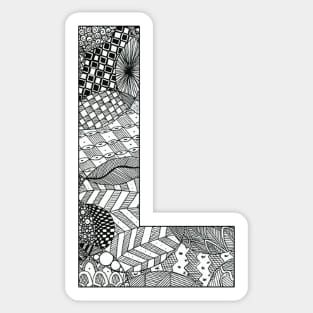 Zentangle L Sticker